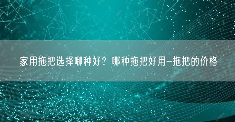 家用拖把选择哪种好？哪种拖把好用-拖把的价格