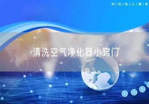 清洗空气净化器小窍门