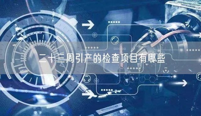 二十三周引产的检查项目有哪些